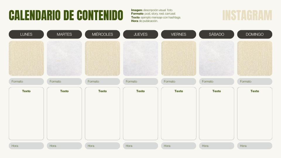 Social Media Content Calendar